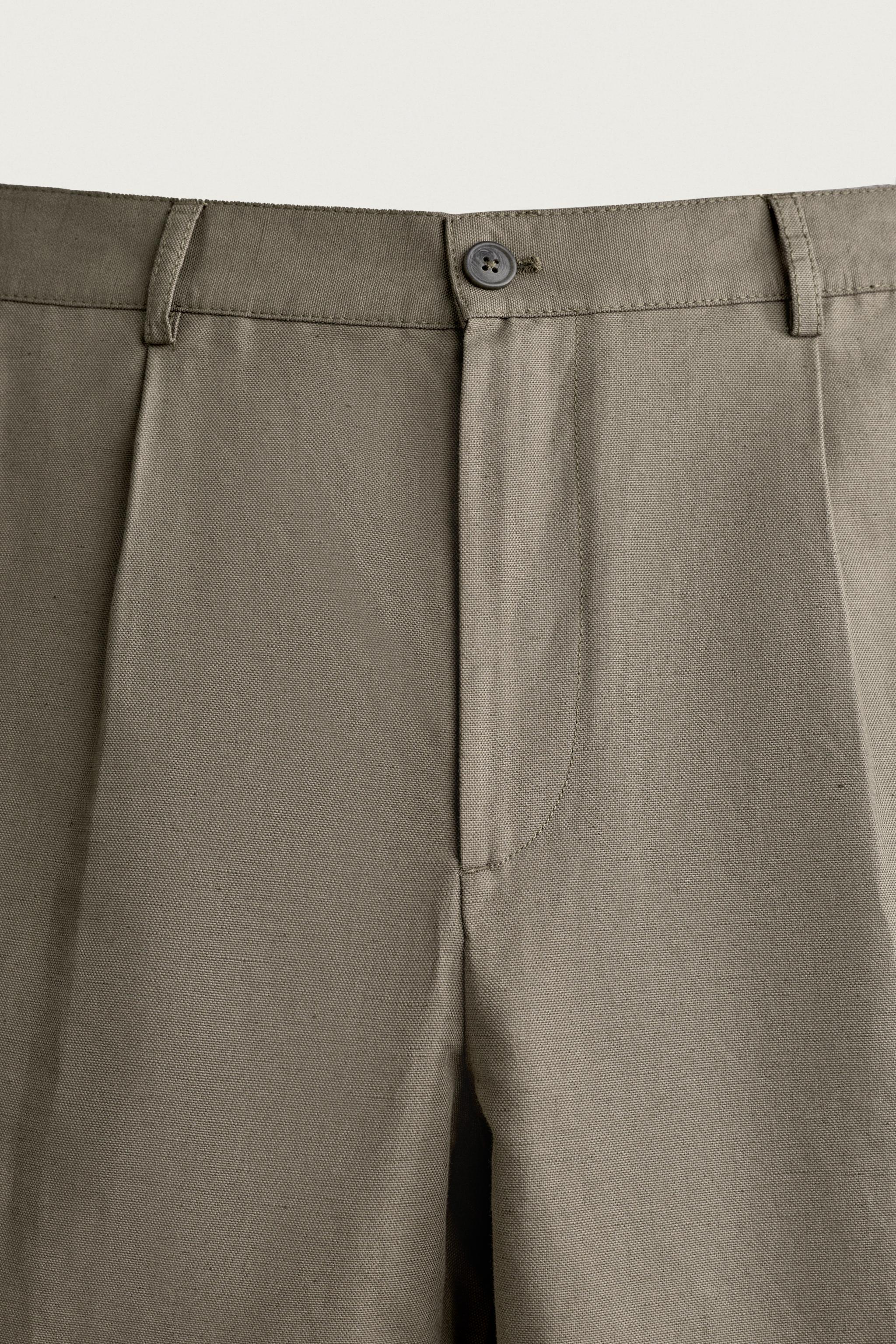 PANTALON COUPE DÉCONTRACTÉE COTON ET LIN