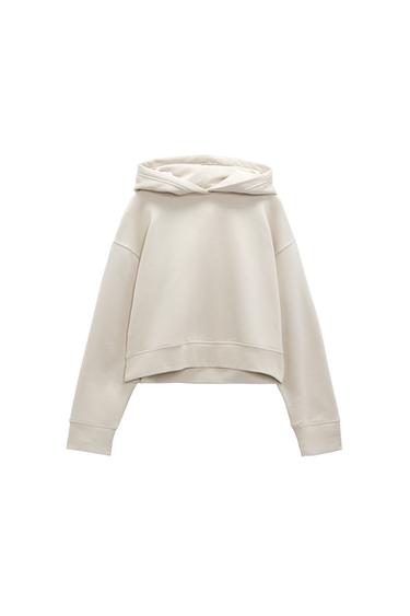 HOODED RIB SWEATSHIRT