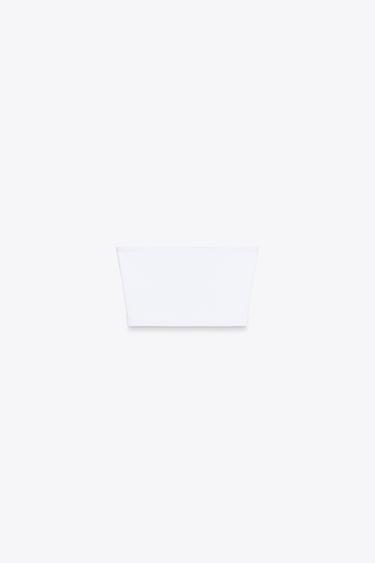 Zara RIB BANDEAU TOP - White
