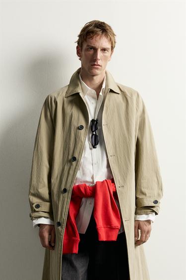 CONTRAST RELAXED FIT TRENCH COAT - Beige by Zara