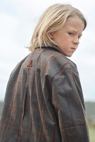MANTEAU À CARREAUX CIRÉ ÉDITION LIMITÉE - Imprimée de Zara - Image 2