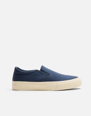 ZAPATILLA SIN CORDONES TEJIDO - Azul Oscuro de Zara