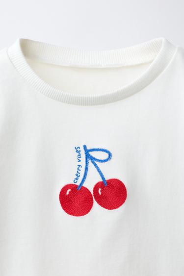 T-SHIRT BRODÉ - Blanc de Zara - Image 2