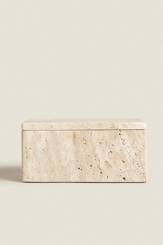 BEIGE MARBLE BATHROOM STORAGE BOX - Beige | ZARA United States