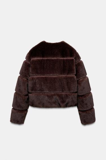 SHORT FAUX FUR COAT HEIQ XREFLEX™ SKI COLLECTION - Brown by Zara - Image 7