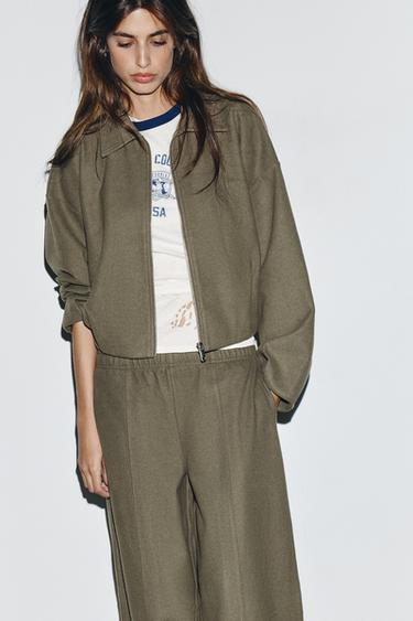 PANTALON DROIT SOFT - Kaki de Zara - Image 1