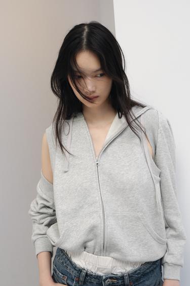 TOWELLING ARM WARMERS - Grey marl by Zara