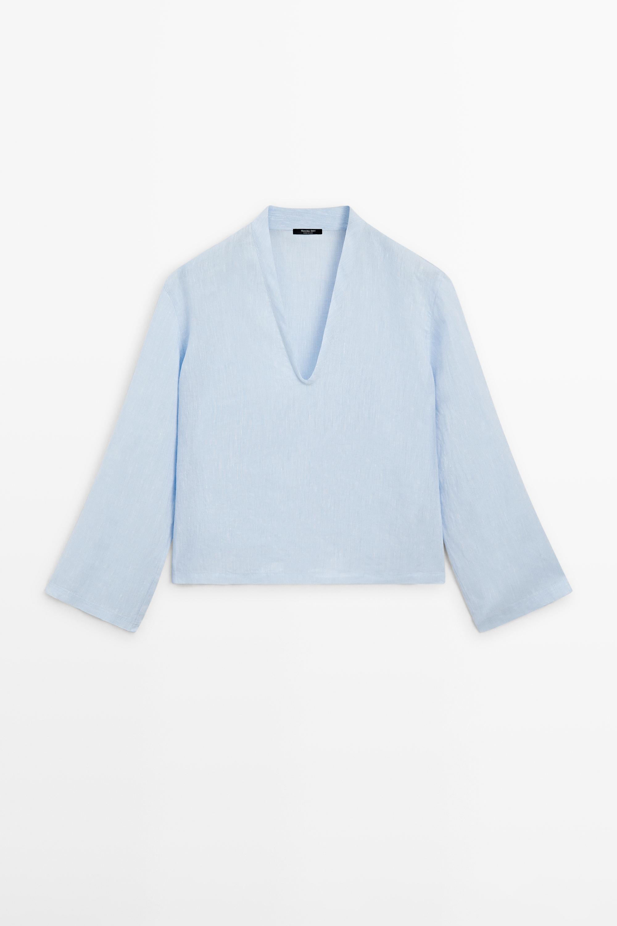 Chemise manches longues 100 % lin