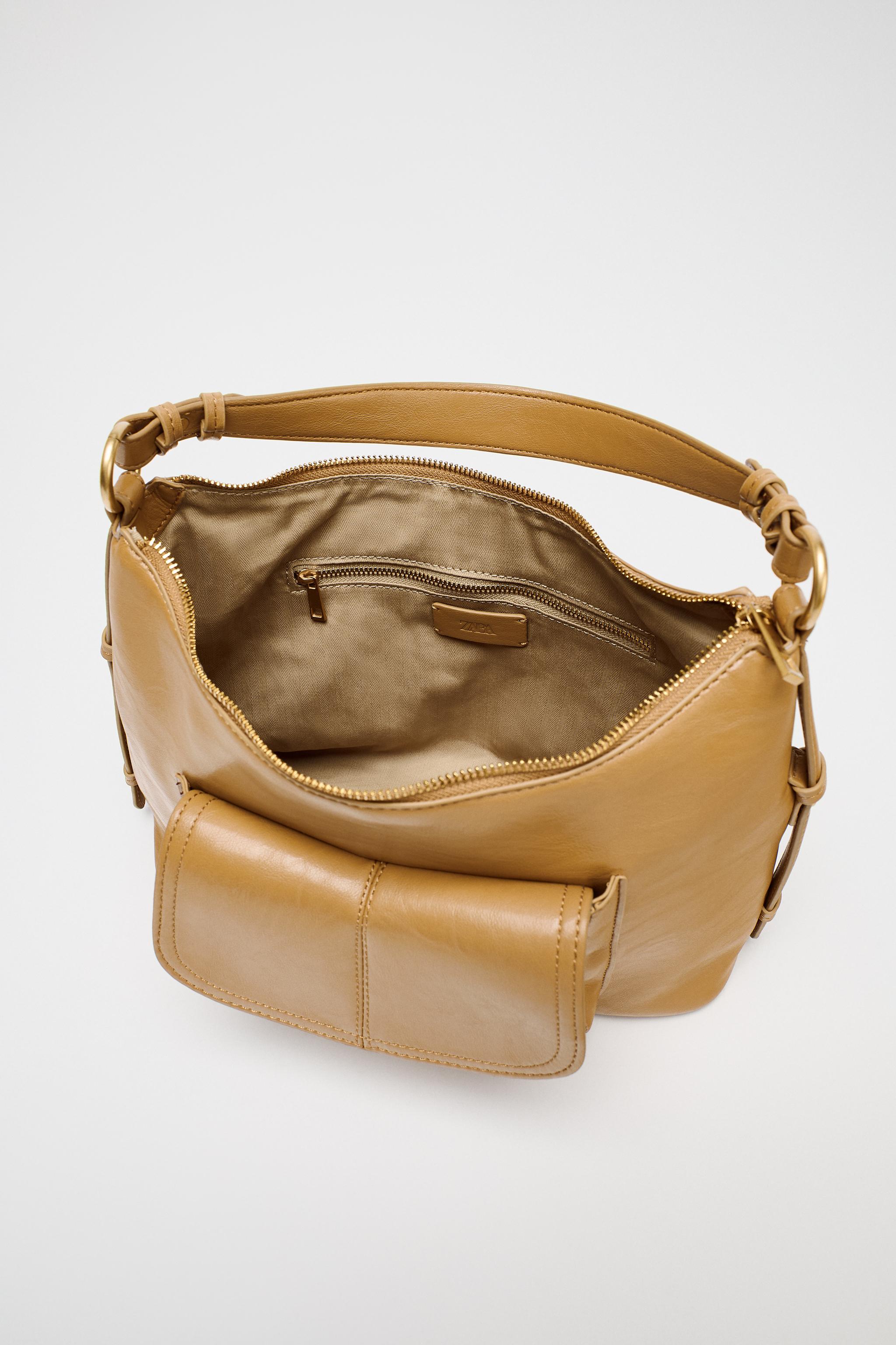 DOUBLE HANDLE POCKET BAG - taupe brown | ZARA United States DOUBLE HANDLE POCKET BAG - taupe brown | ZARA United States