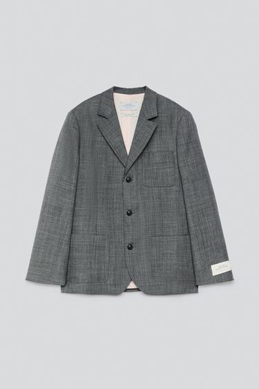 TRAJE-BLAZERRA, %100 ARTILEZKOA - Grisa, Zara-rena