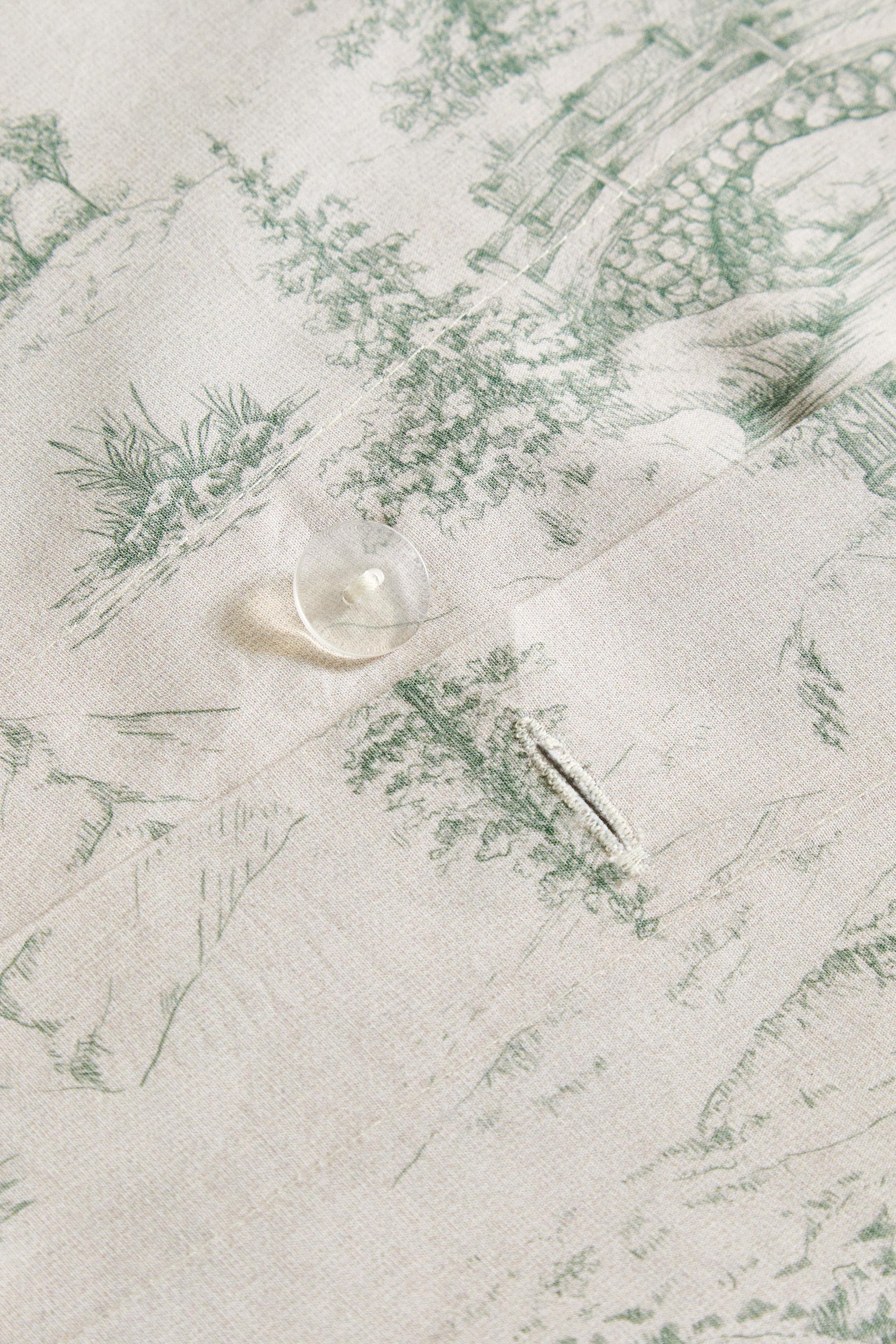 CHRISTMAS TOILE DE JOUY PERCALE DUVET COVER