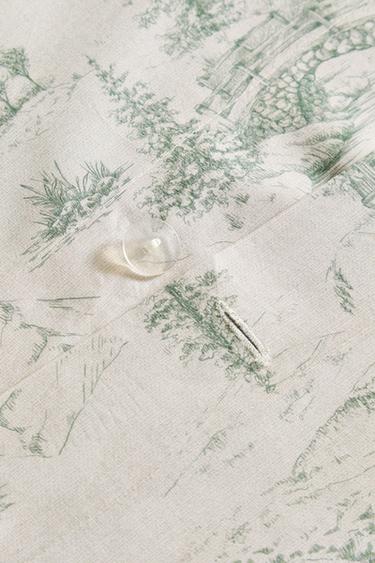 CHRISTMAS TOILE DE JOUY PERCALE DUVET COVER - Beige by Zara - Image 3