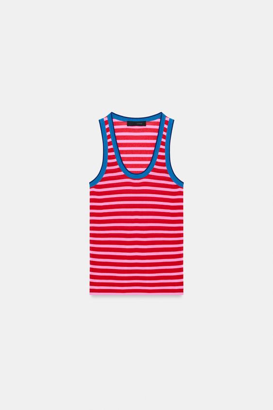 SLEEVELESS KNIT TOP - Pinks by Zara - Image 0