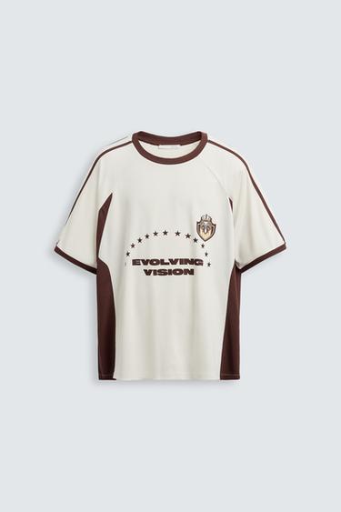 CAMISETA ESTAMPADOS FÚTBOL RETRO - Crudo de Zara