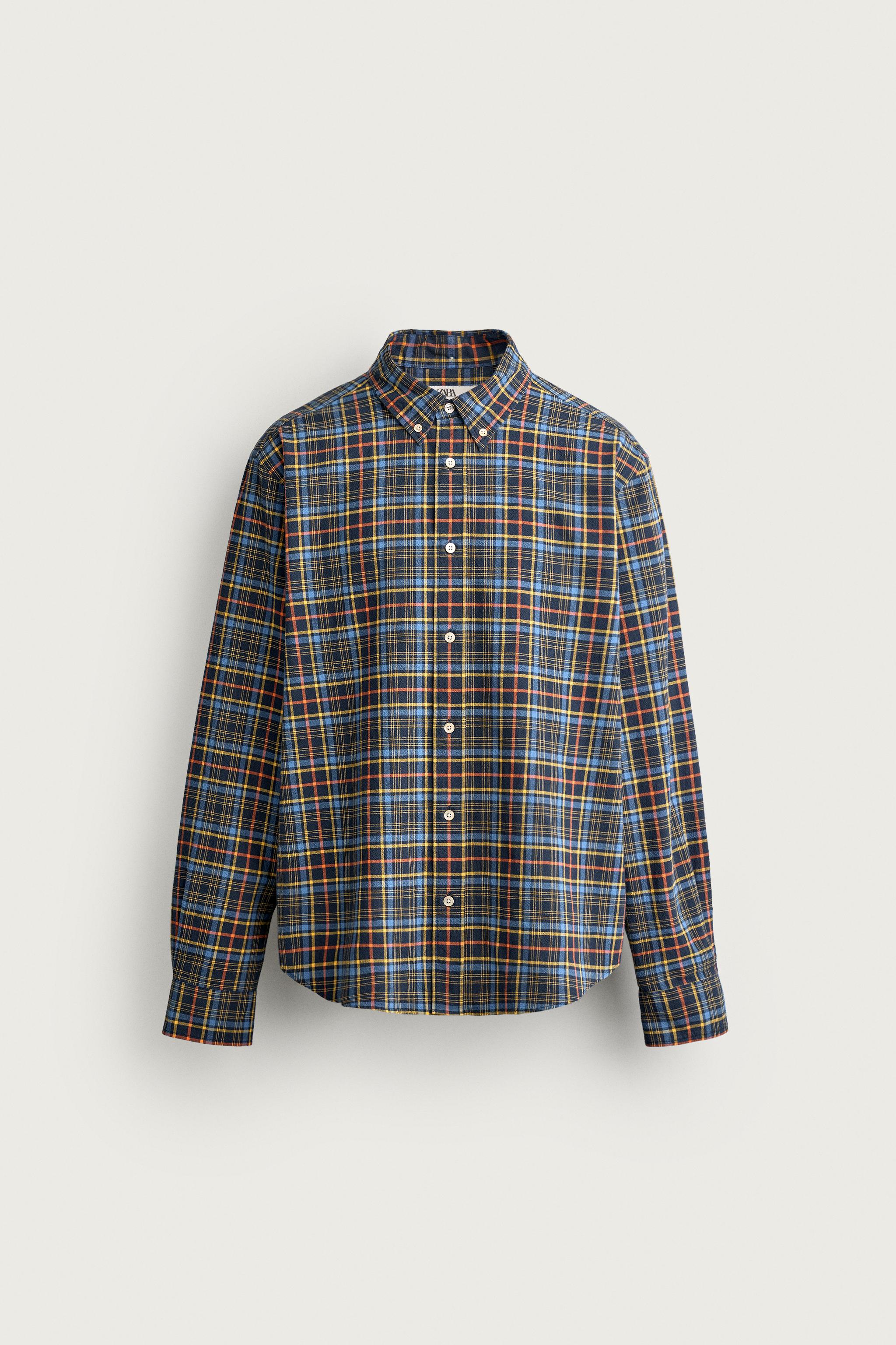 RELAXED FIT PLAID SHIRT