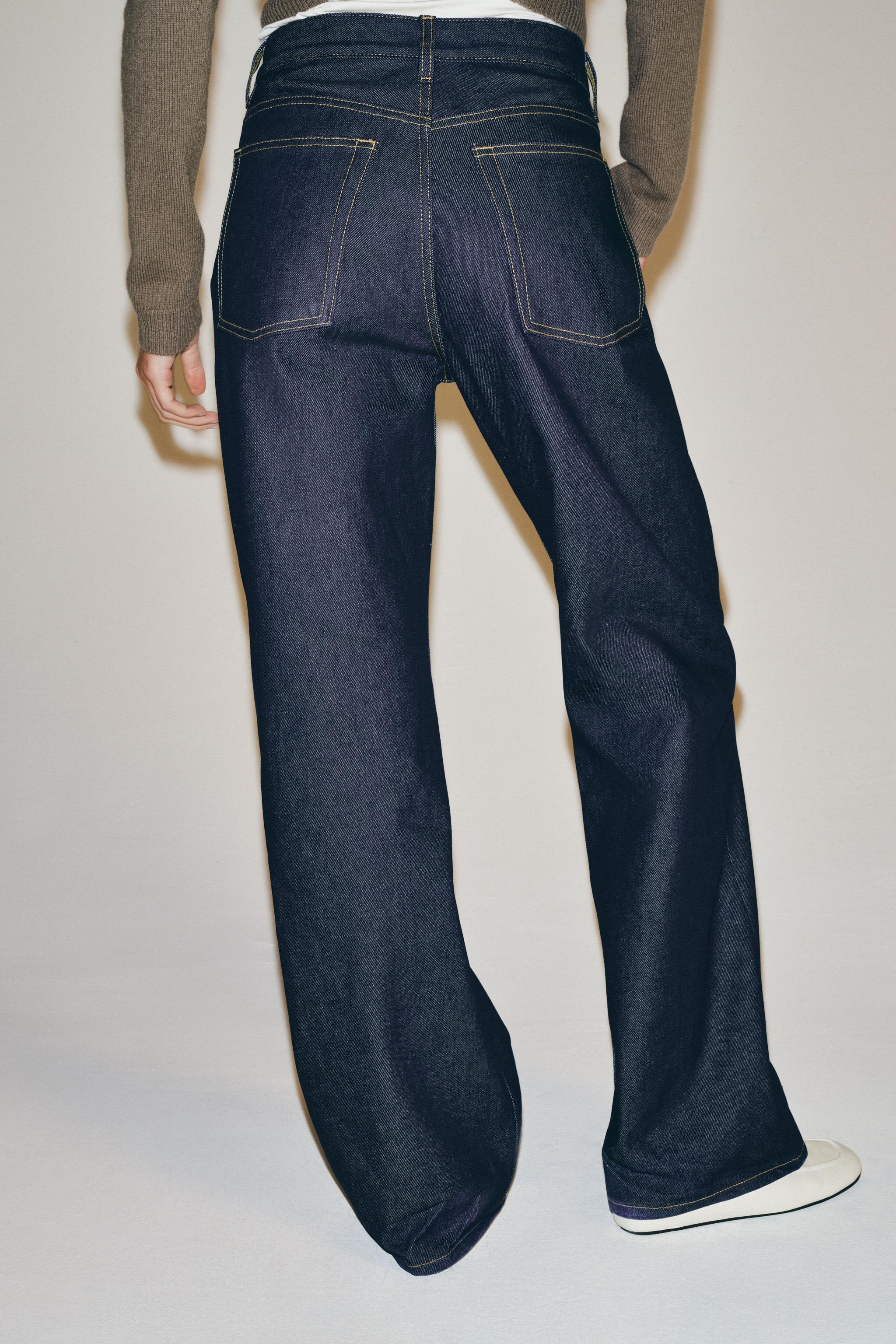 Женские джинсы Zara ZW COLLECTION MID-RISE STRAIGHT LEG JEANS — фото 3