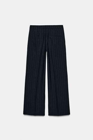 WIDE TROUSERS WITH DOUBLE WAISTBAND - striped by Zara - Image 6