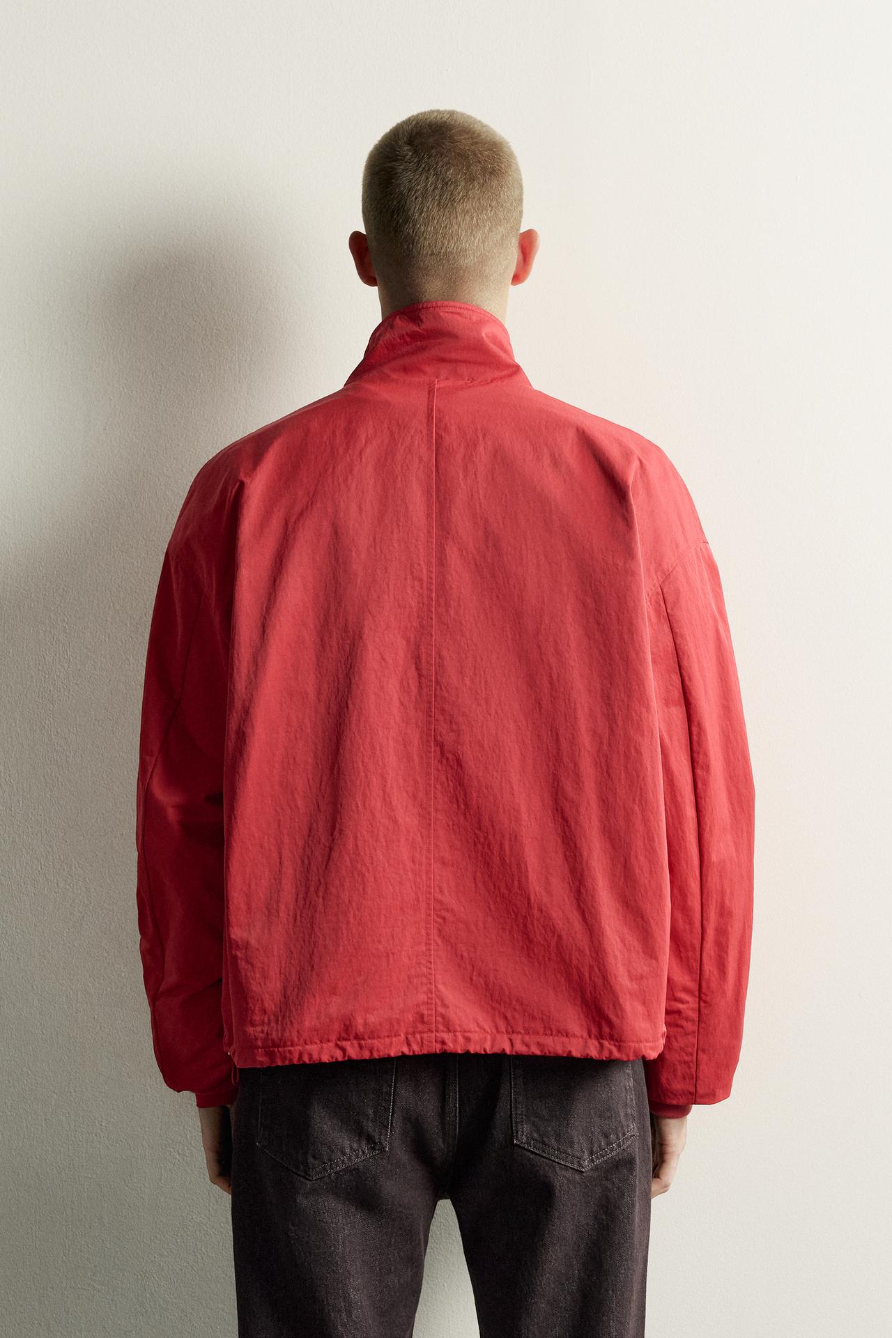 BOXY FIT TECHNICAL JACKET — Red
