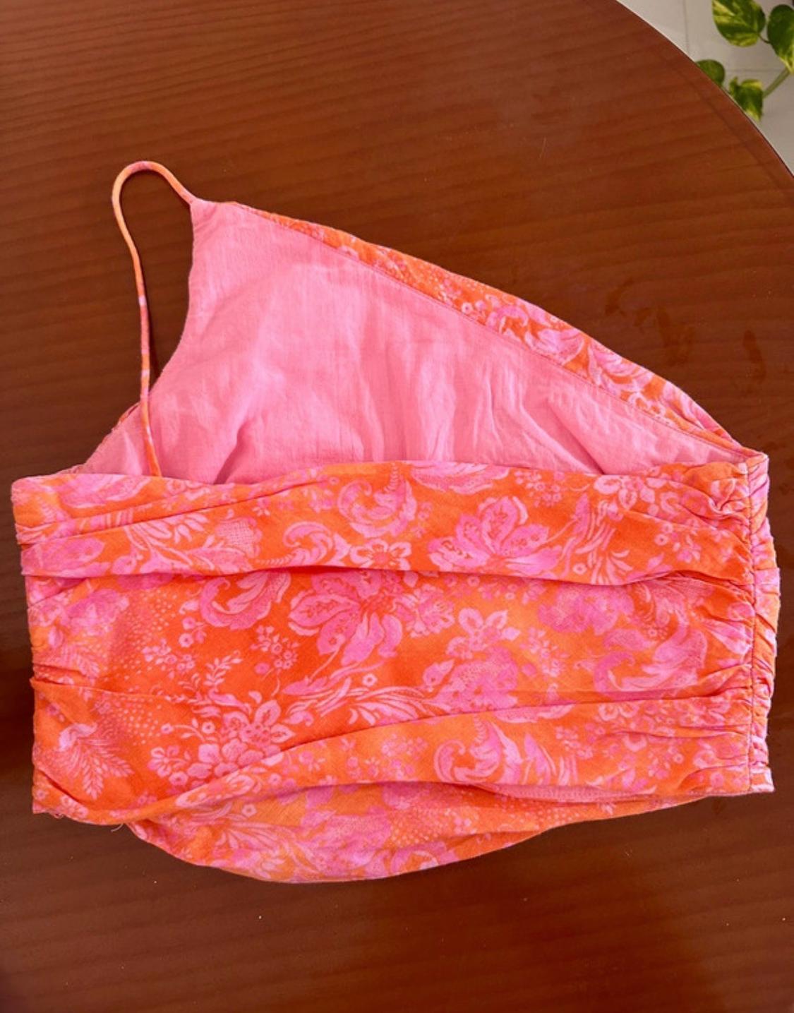 LINEN BLEND CROP TOP - Image 4