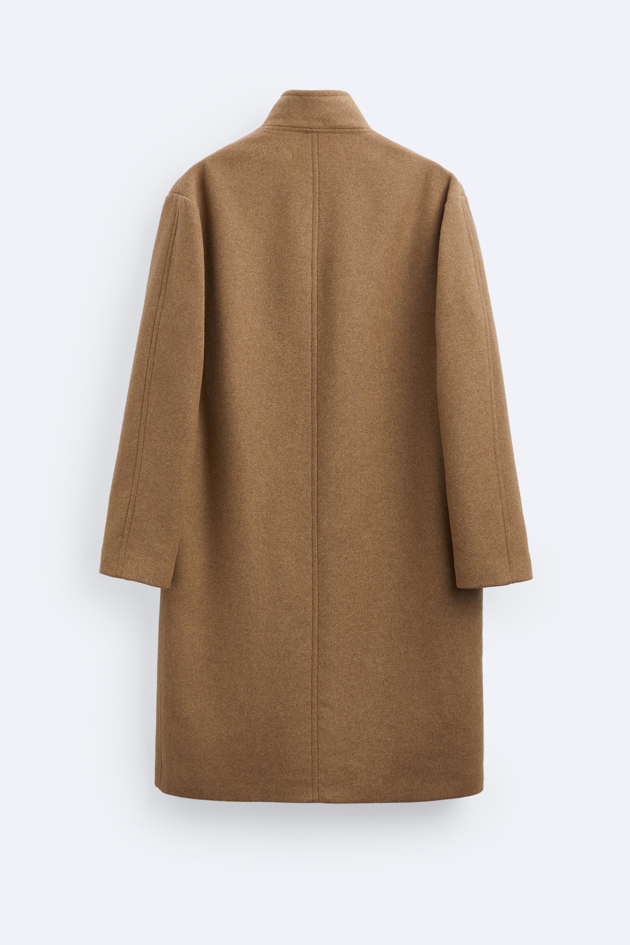 Camel wool deals coat zara