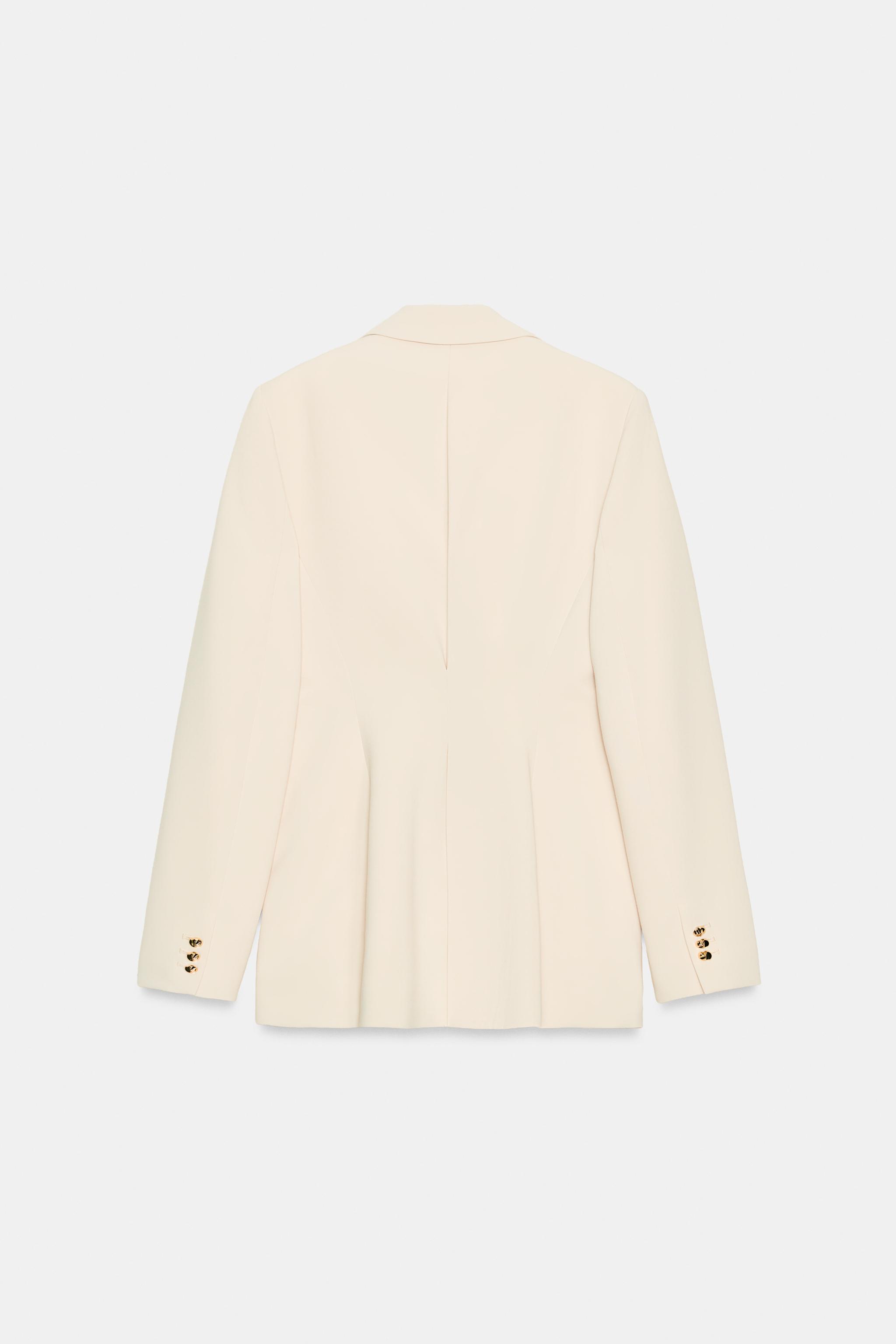 ダブルブレストバックルブレザー - エクリュ | ZARA Japan / 日本