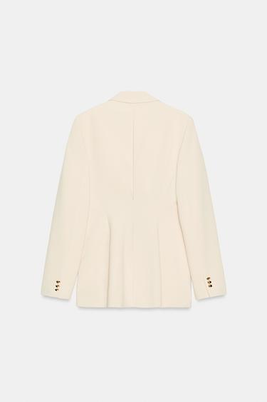 VESTE À BOUTONNAGE CROISÉ AVEC BOUCLE - Écru de Zara - Image 6