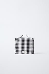 CHECKERED TOILETRY BAG