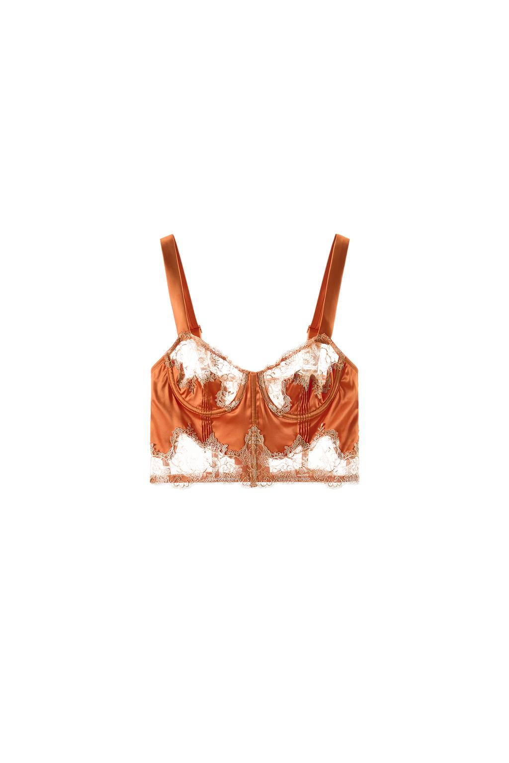 SATIN LACE CORSET BRA - image 3