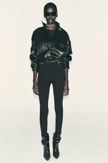 KULTANAPILLISET LEGGINGSIT - Black Zaralta - kuva 0