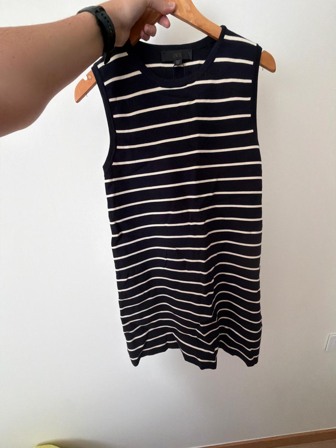STRIPED KNIT MINI DRESS - Image 4