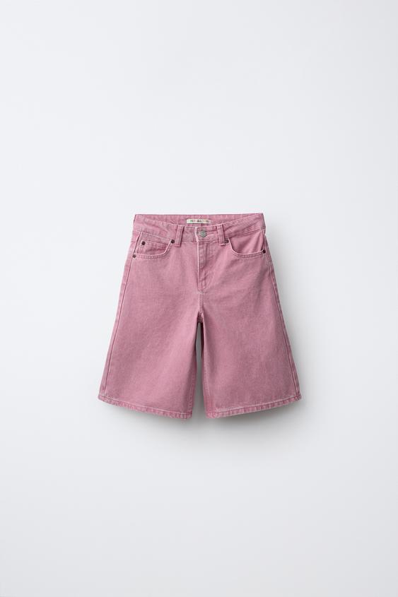 BERMUDA EN DENIM LONGUE FRUIT OF THE LOOM™ - Rose de Zara - Image 0