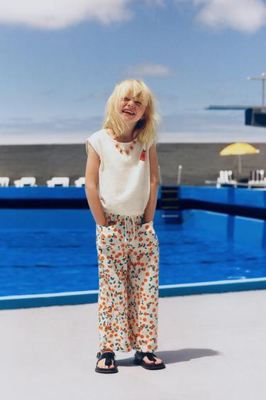 CAMISETA COMBINADA EM CREPE - Cru da Zara