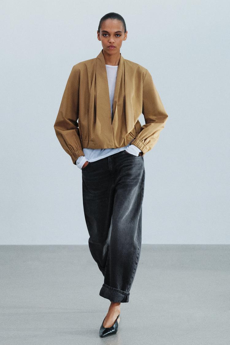 ZW COLLECTION WRAP BOMBER SHIRT