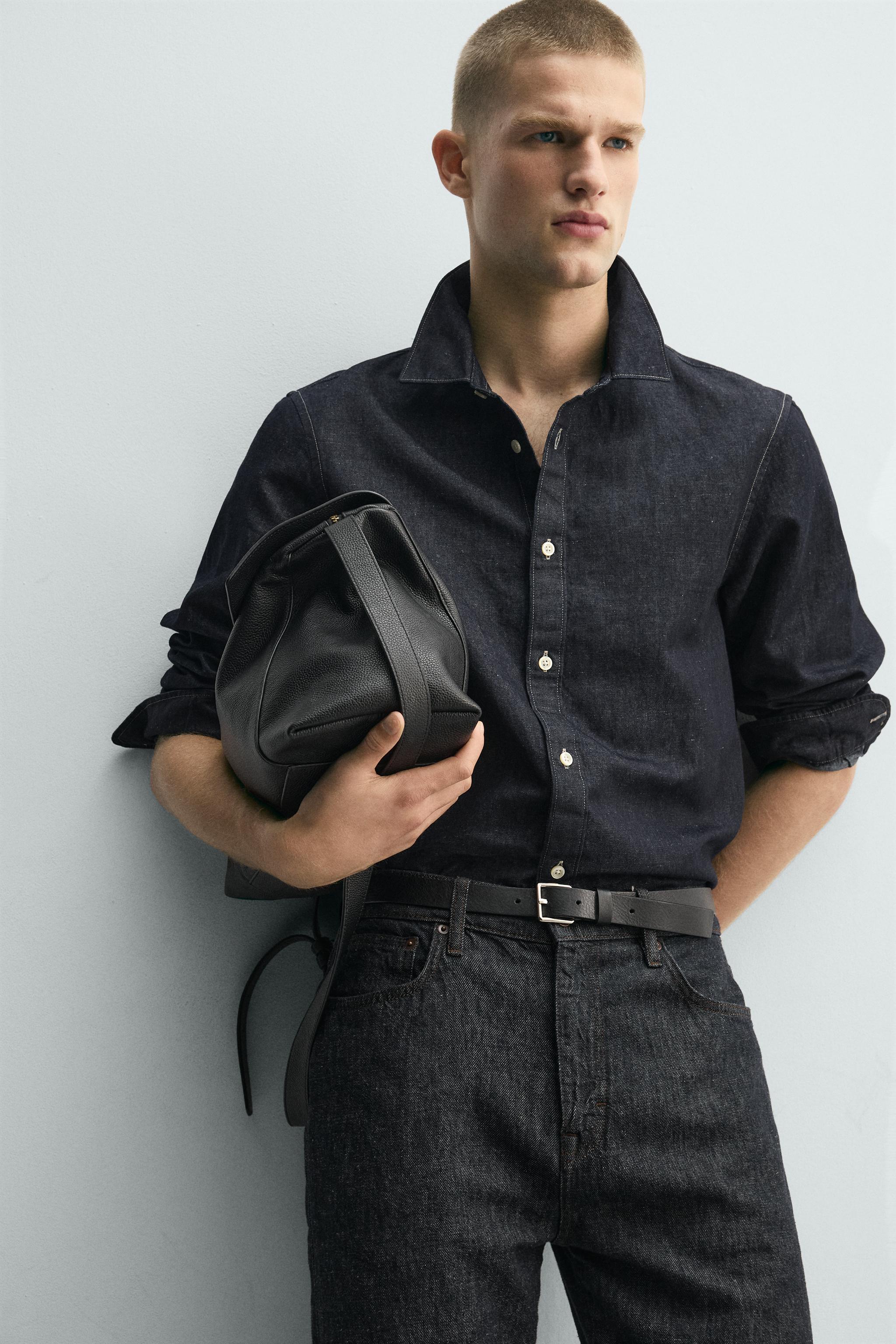 LIGHTWEIGHT COTTON - LINEN DENIM SHIRT