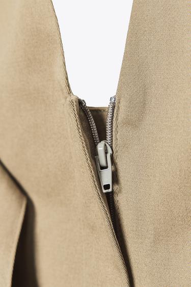 HALTER TOP WITH POCKETS - Khaki by Zara - Image 7