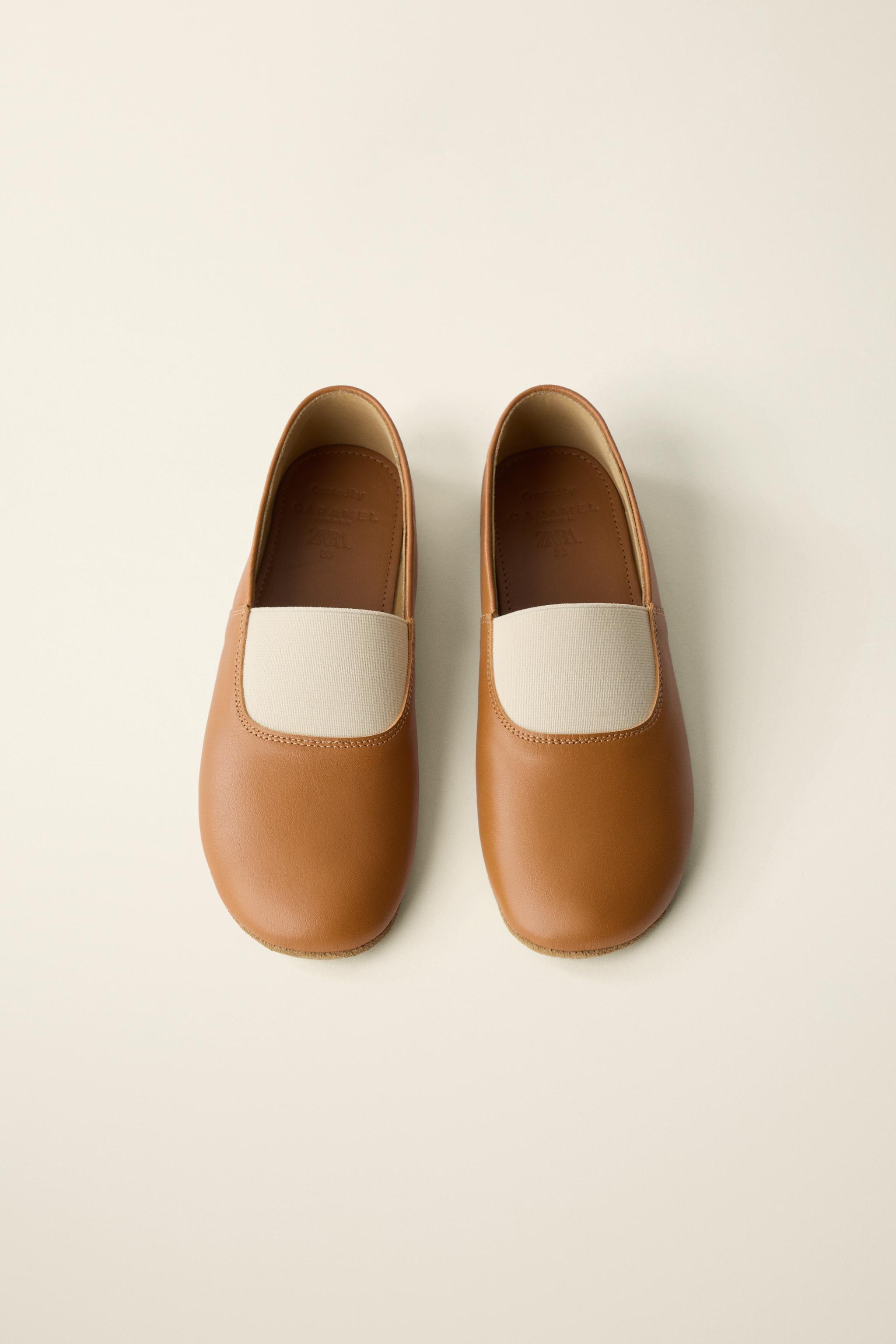Обувь Zara LEATHER BALLET FLATS CREATED BY CARAMEL LONDON X — фото 5