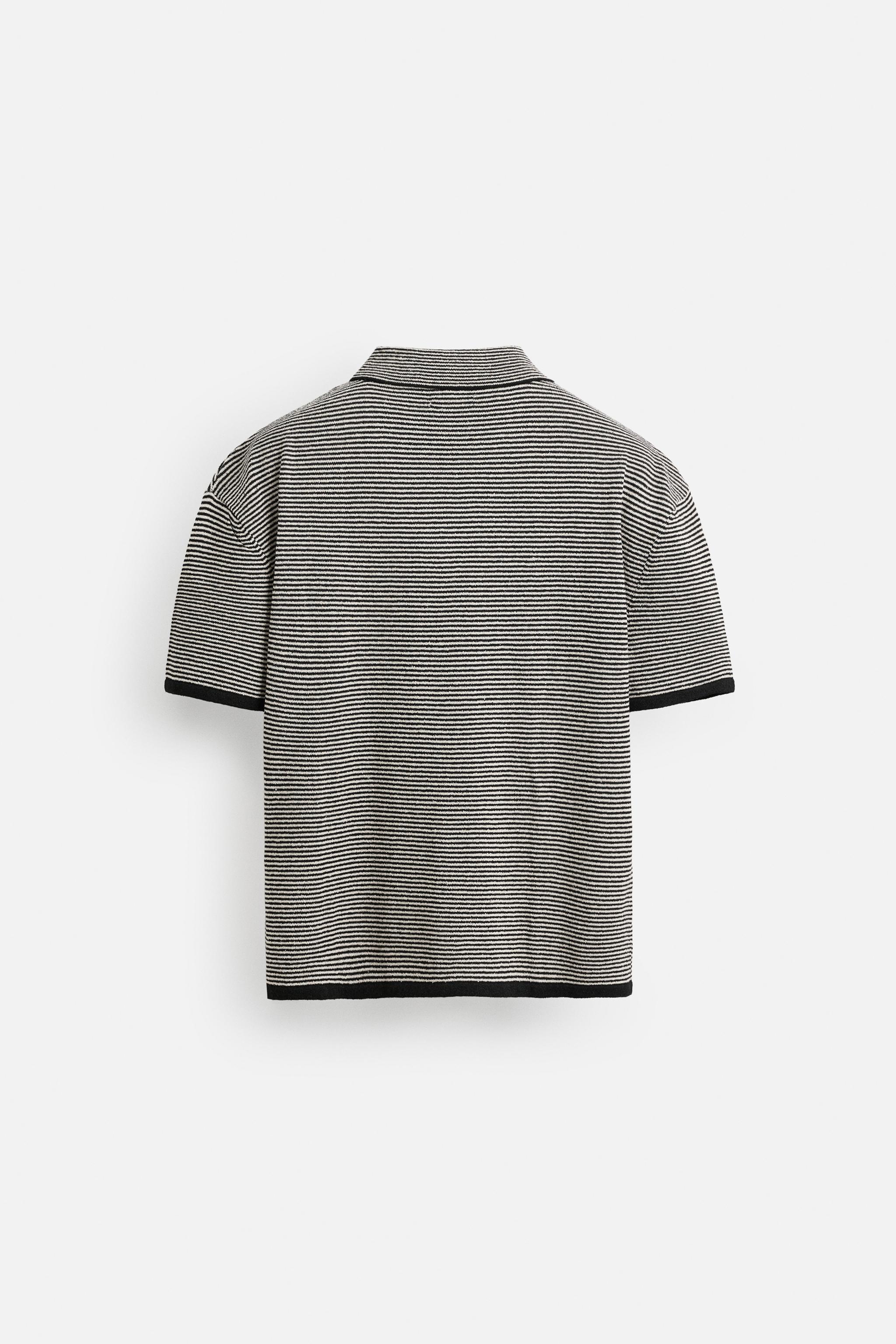 【ZARA】フルイドニットTシャツ ストライプ | 0304/406/105 フルイドニットTシャツ - ストライプ | ZARA Japan / 日本