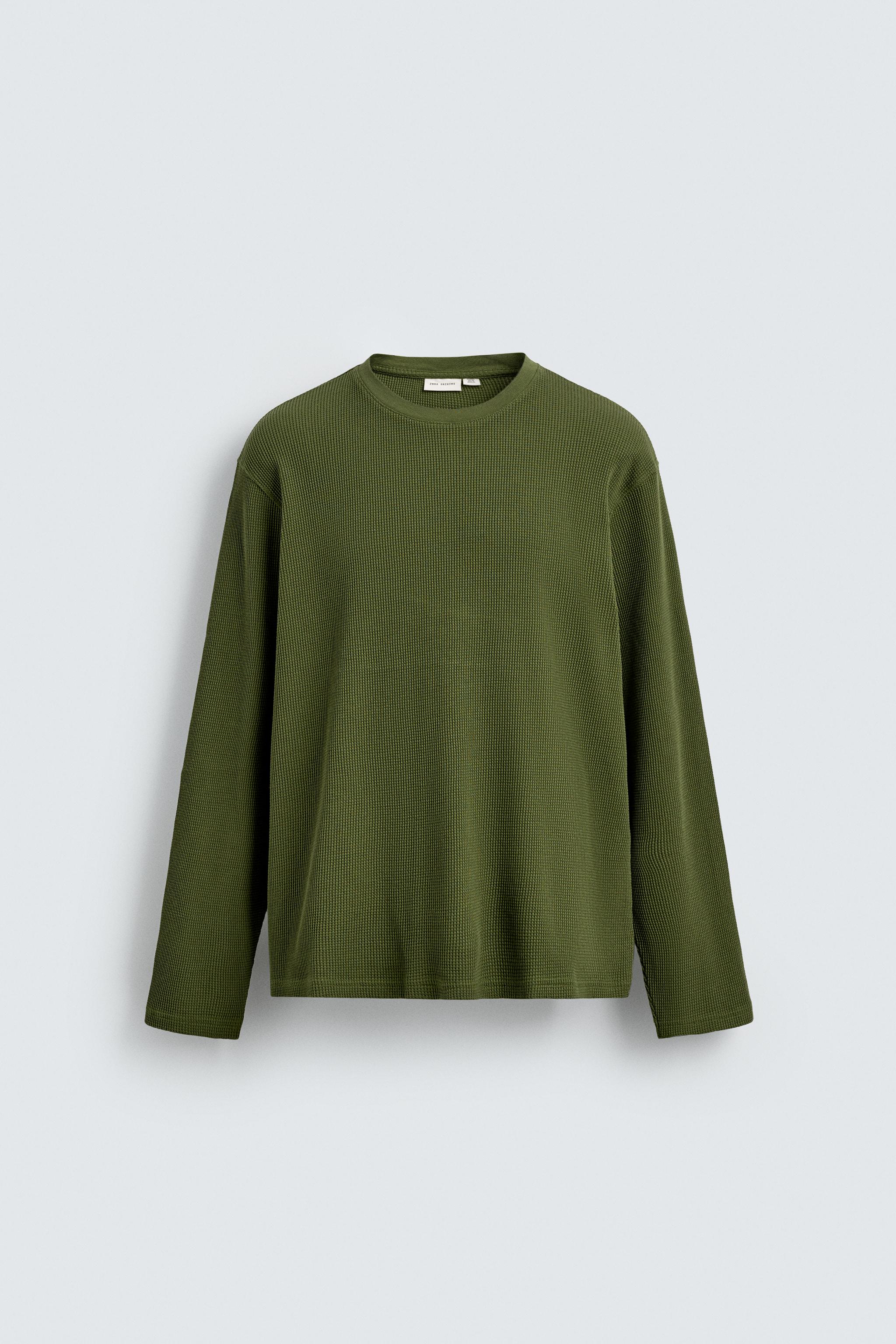 WAFFLE KNIT TEXTURED T-SHIRT