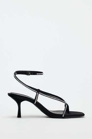 SPARKLY HEELED SANDALS - Black by Zara