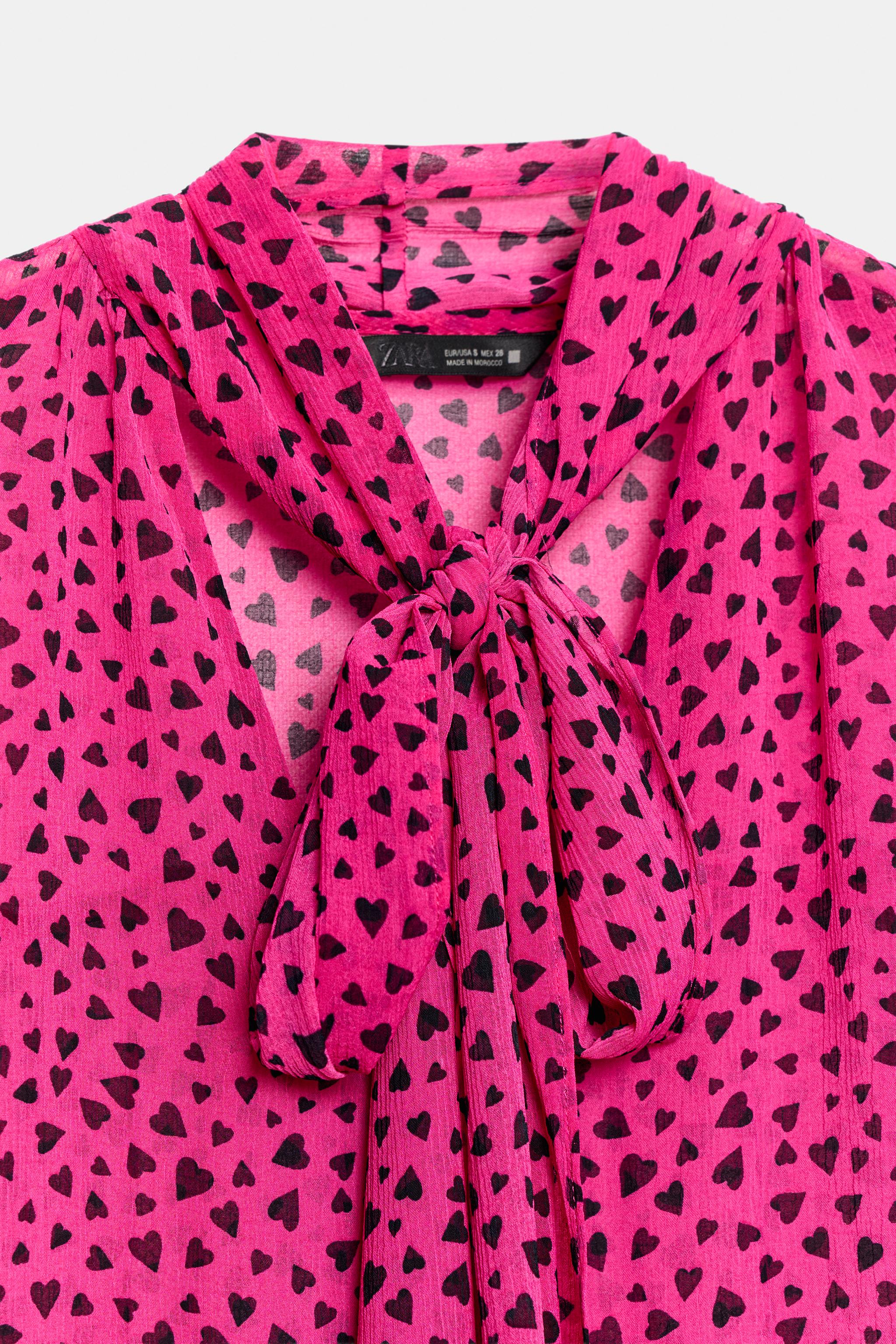 BLOUSE À IMPRIMÉ CŒURS