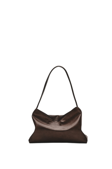 Small nappa leather shoulder bag — Brown 1