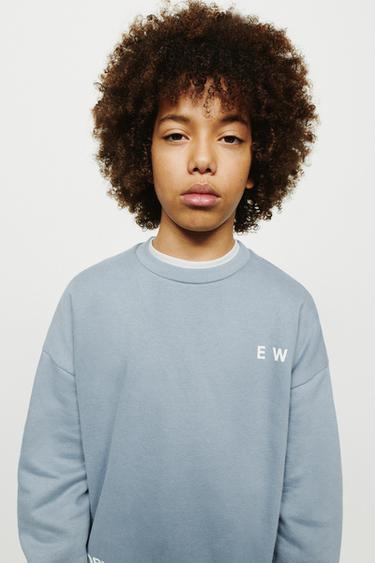 SPORTY SLOGAN SWEATSHIRT - Light blue by Zara - Image 5