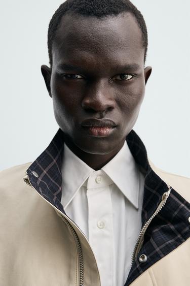 BLOUSON COL CONTRASTE - Crème de Zara - Image 5