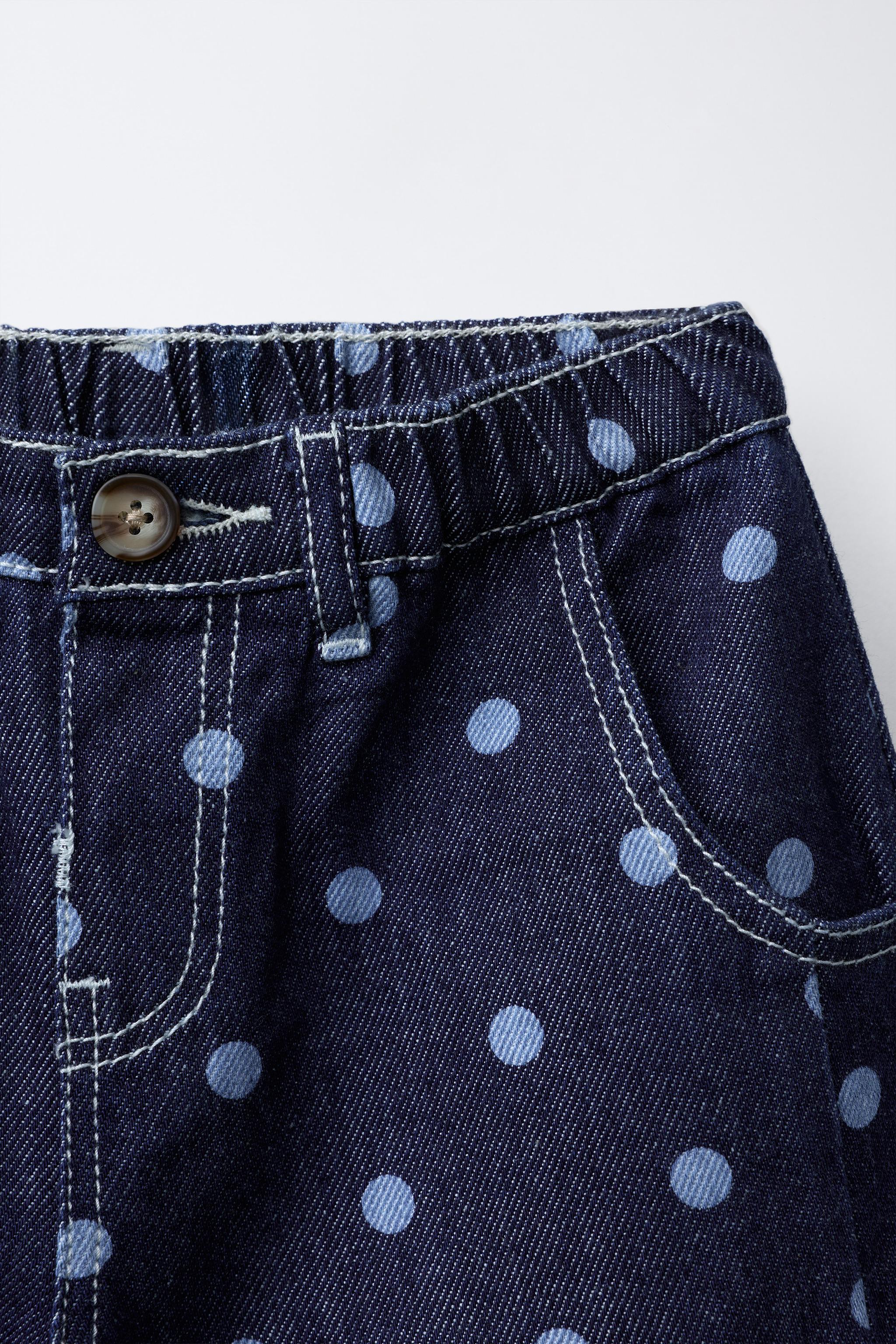 JEANS BALLOON À POIS