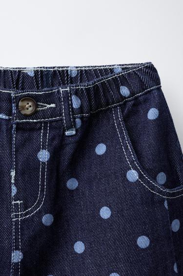 BALLOON JEANS WITH POLKA DOTS - Blue by Zara - Image 2