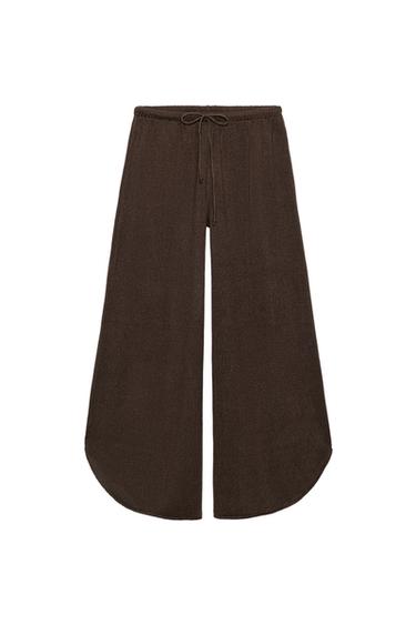 RUSTIC TROUSERS WITH VENTS - Brown by Zara