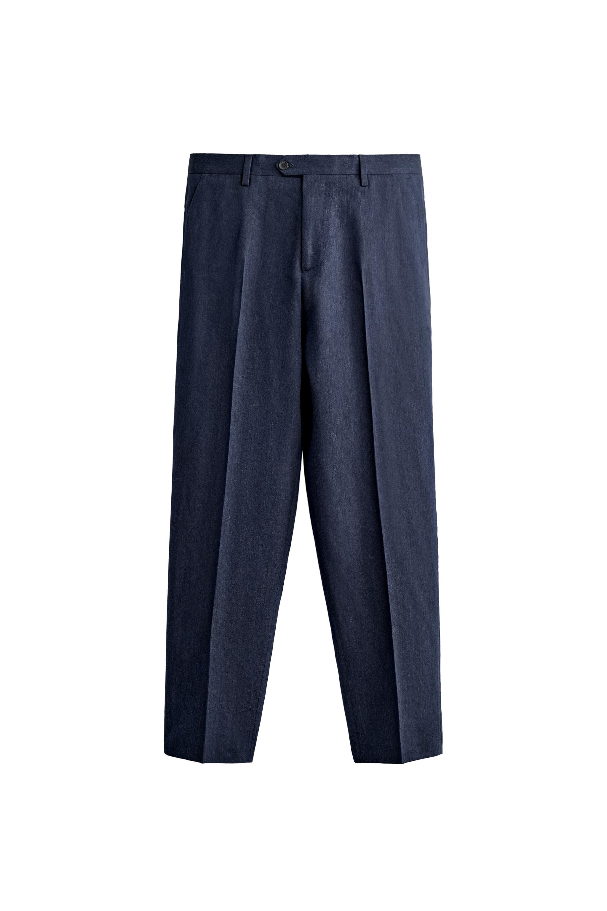 PANTALON DE COSTUME REGULAR FIT LIN - LAINE