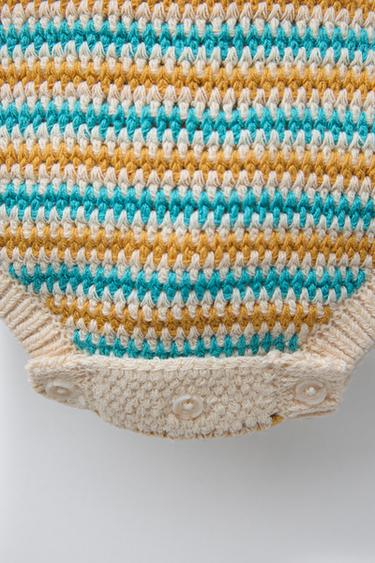 BARBOTEUSE EN MAILLE À RAYURES - 474 de Zara - Image 3