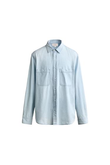 DENIMOVÁ KOŠILE REGULAR FIT - Modrá od Zara