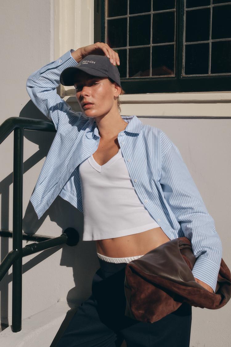 Cropped Shirt Camicia Cropped Zara Camicia Cropped Zara ZARA